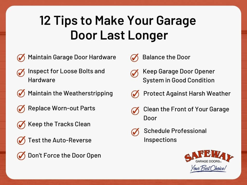 Tips to make your garage door last longer